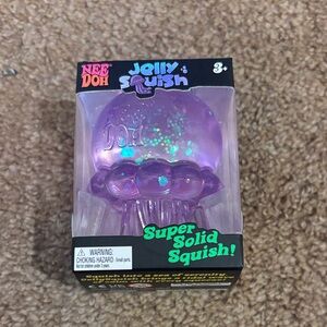 Jolly Squish Purple Glitter Jellyfish Plush Toy